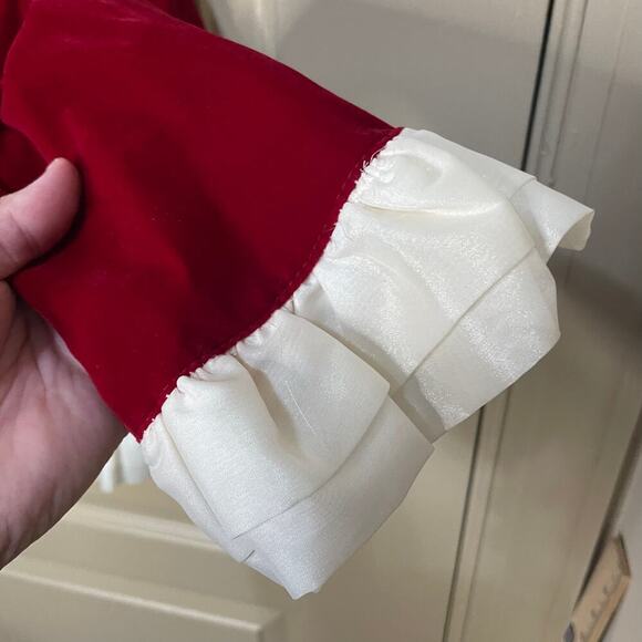 BON Red Velvet jacket/cardigan Ladies Short Victorian Flare - Picture 5 of 7